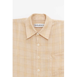 OUR LEGACY VACAY CHECK GAUZE LINEN ABOVE SHIRT